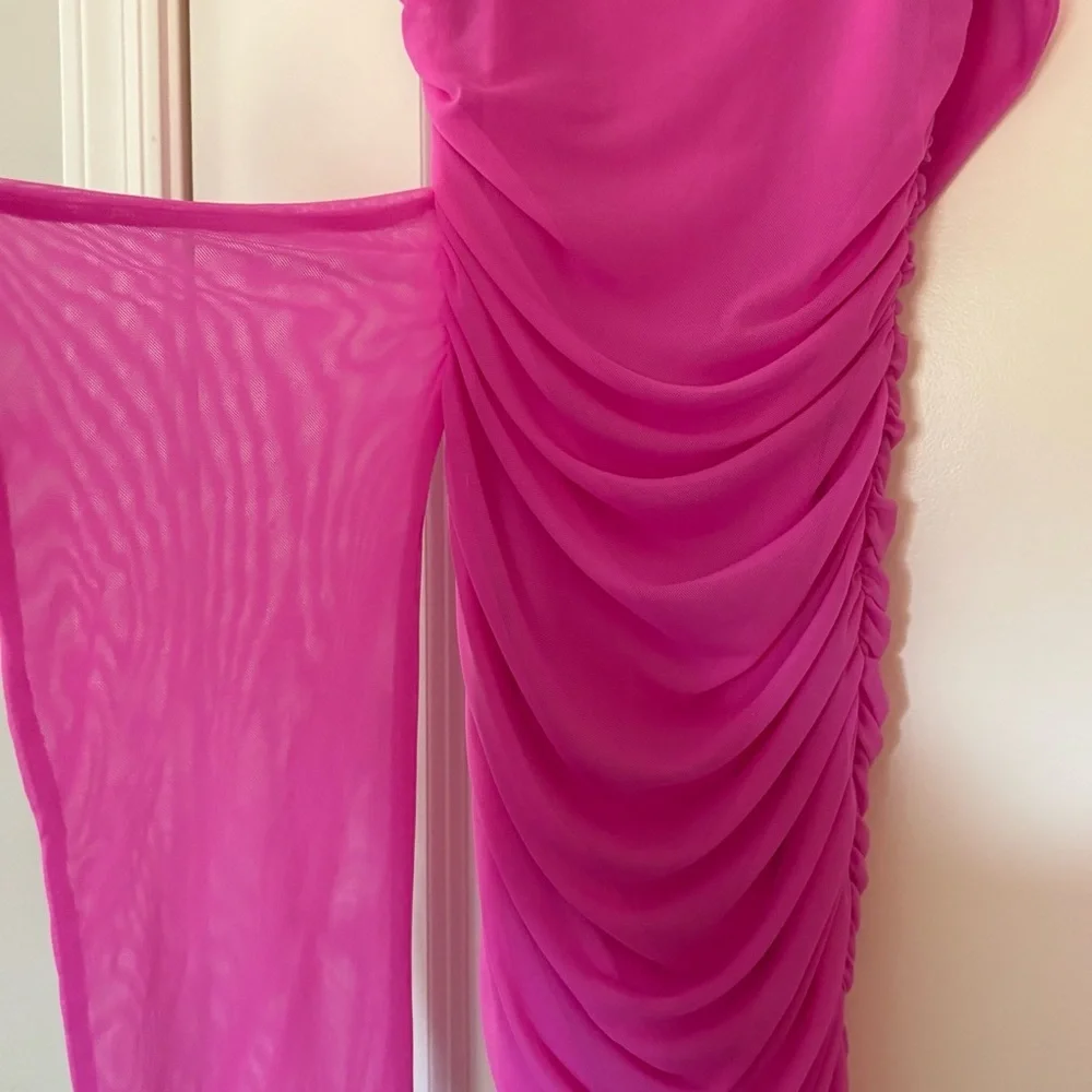 Blashe Pink Ruched Mini Dress - Picture 3 of 8